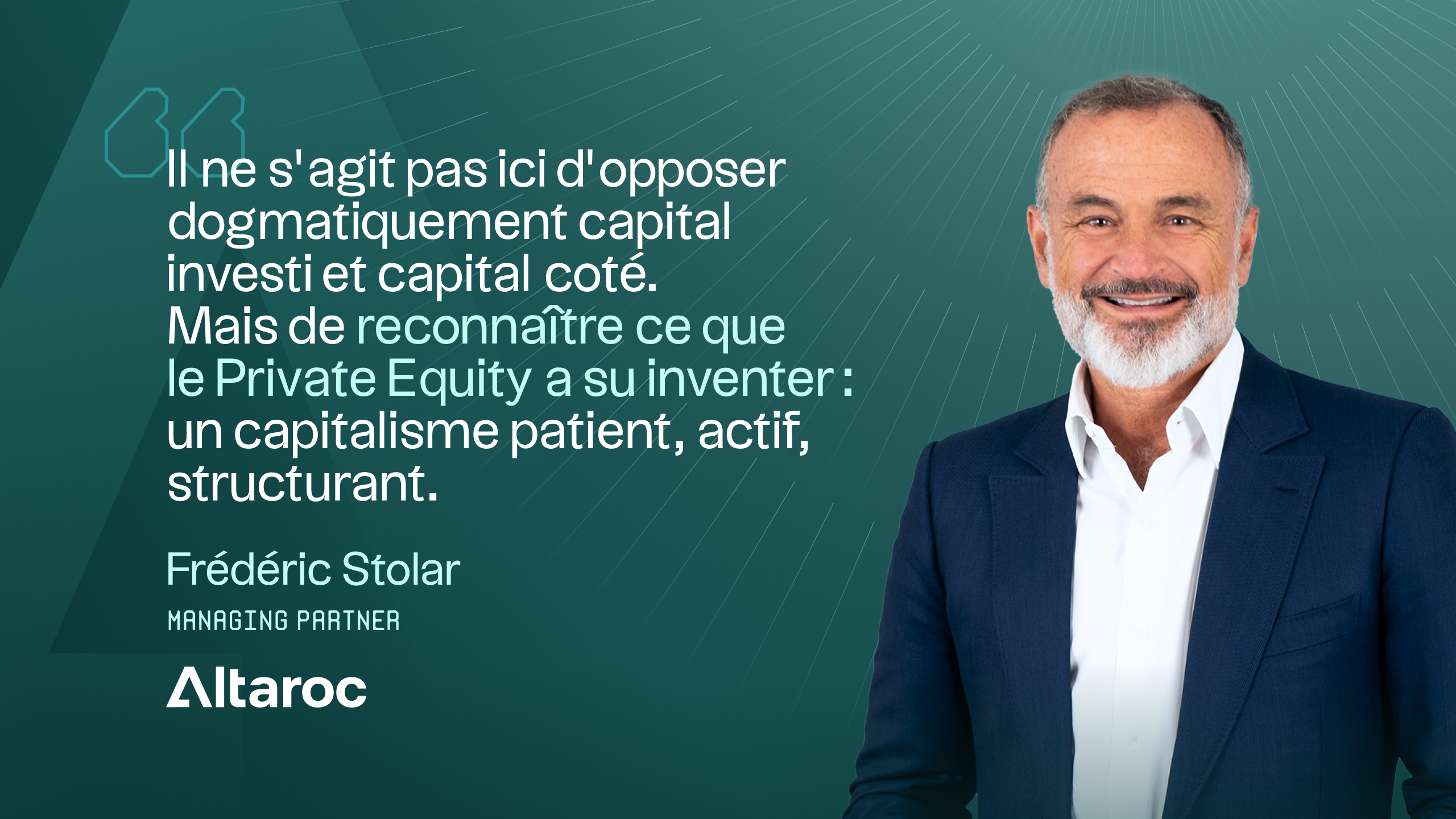 Altaroc : Le Private Equity, ou la fabrique patiente de champions industriels