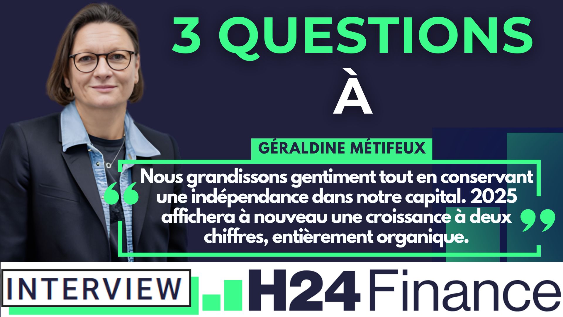 Géraldine Métifeux (Alter Egale) : De la performance en 2025 à la prudence en 2026...