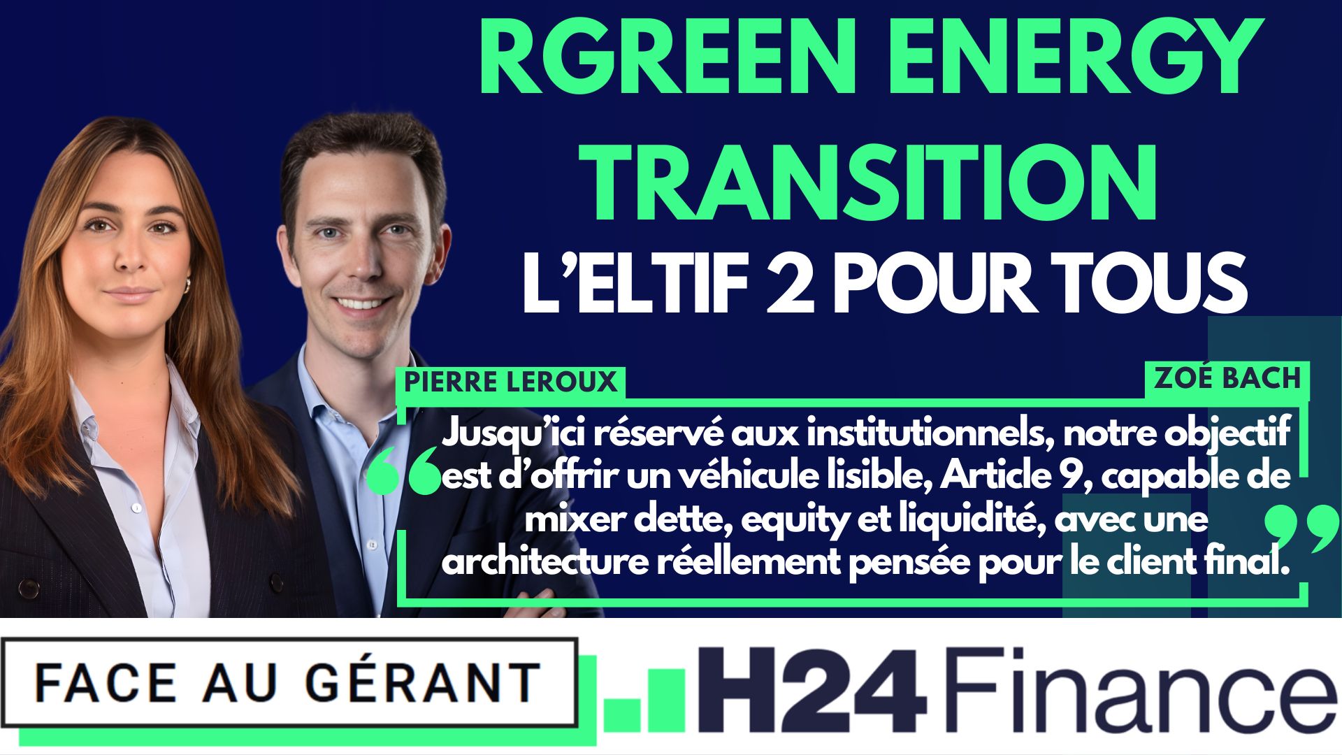 RGREEN INVEST lance un fonds Evergreen ELTIF 2
